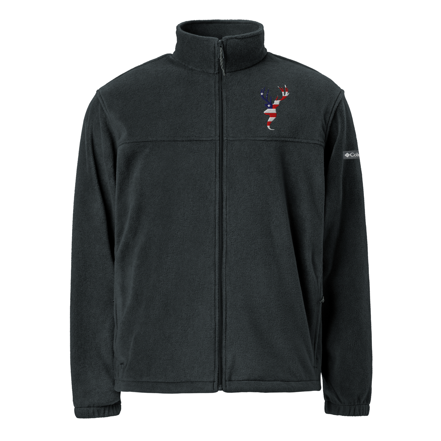 The Patriot Stag Fleece Zip-Up (Midnight Black)